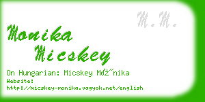 monika micskey business card